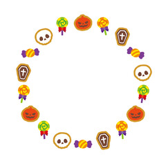 ハロウィン おかし フレーム カラー