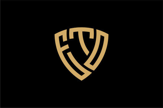ETO creative letter shield logo design vector icon illustration