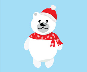 winter holiday new year christmas polar bear