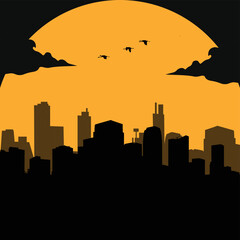 Fototapeta premium City panorama with skyscrapers