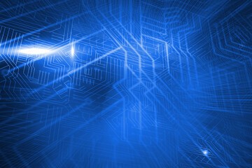 Obraz na płótnie Canvas Futuristic blue circuit board
