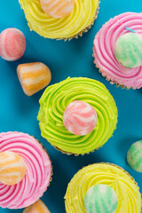 Close-up of cupcakes