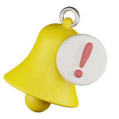3d information bell notification icon illustration