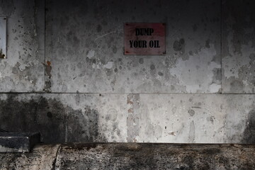 Oil dump site.