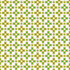 White Yellow Green Plus Shape Texture Tile Fashion Textile Cloth Fabric Wrapping Paper Print Wallpaper Banner Backdrop Background Decorative Element Laminate Geometrical Art Pattern
