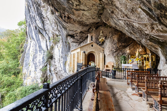 chapel of the Satina in the Covadonga sanctuary, Asturias, Spain