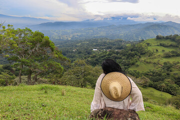 womang looking at the nature