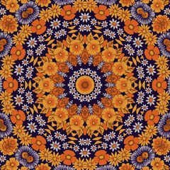 Festival art vector seamless pattern mandala