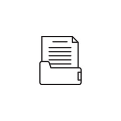 Document line art icon design template vector illustration