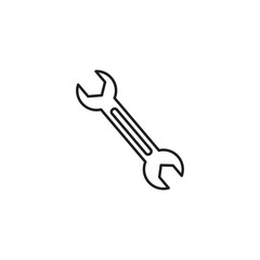 Wrench line art icon design template vector illustration