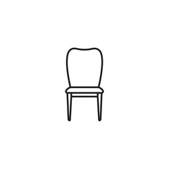 Chair line art icon design template vector illustration