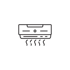 Air Conditioner line art icon design template vector illustration