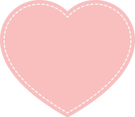Blank cute pastel pink heart shape icon. Flat design illustration.	 - Powered by Adobe