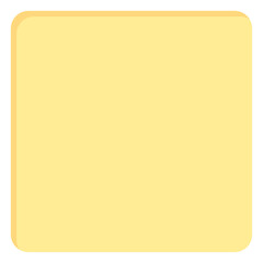 Blank cute pastel yellow square shape icon. Flat design illustration.	