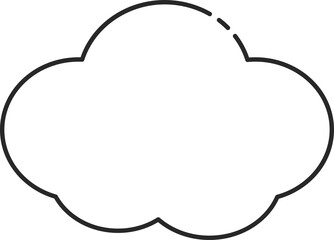 Line art design of cloud icon