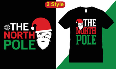Christmas Graphic T-shirt Design Vector. Santa, merry, sweater, ugly, pattern, gift, card, party,