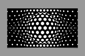 Simple fish eyed hexagon web backgground