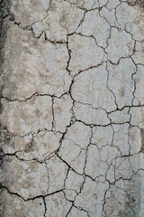 Tiles of cracked grey dry dirt texture. Top view