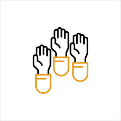 participation concept line icon. Simple element illustration. participation concept outline symbol design.
