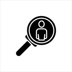 Human Search Symbol Icon Vector Design Illustration