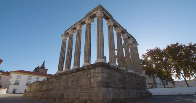 Old roman temple in Evora, Portugal. Diana temple