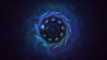 3D rendering abstract round light background