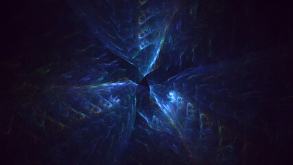 3D rendering abstract multicolor fractal light background
