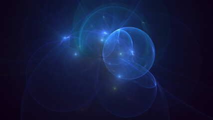 3D rendering abstract multicolor fractal light background
