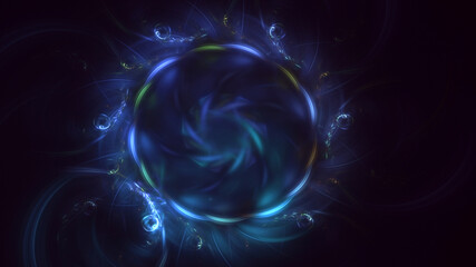 3D rendering abstract round light background