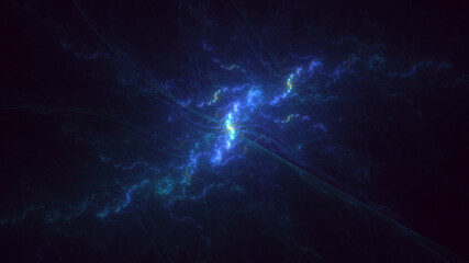 3D rendering abstract multicolor fractal light background
