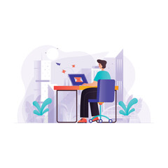 Business Person Sending Emails