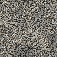 Seamless pattern of porous cement wall texture, rough concrete background