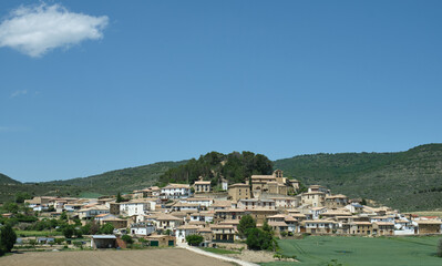 Obraz premium Eslava village, rural village in inland Navarre, Spain