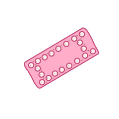 Pink Contraceptive Pills