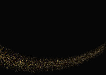 黒地にうねる金粉の背景素材