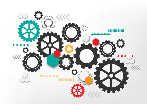 cog pattern abstract technology background