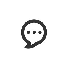 Chat speech bubble and dialog balloon line style vector icon