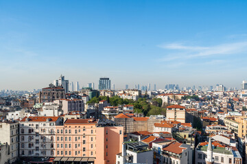 Fototapeta na wymiar Aerial view of Istanbul historical district on sunny day