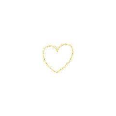Gold Glitter Heart