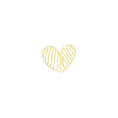 Gold Glitter Heart Outline