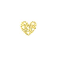 Gold Glitter Heart