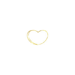 Gold Glitter Heart Frame