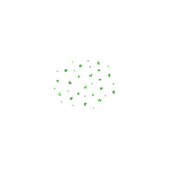 Green Glitter Hearts