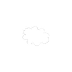 Silver Glitter Cloud