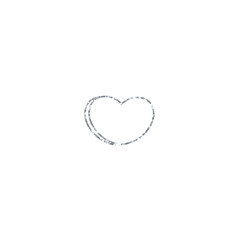 Silver Heart Glitter Outlined