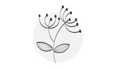 Floral Art.  flower drawing with line-art. Drawing vector graphics with floral pattern for design.