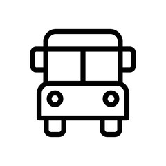 Bus line icon vector graphic illustration