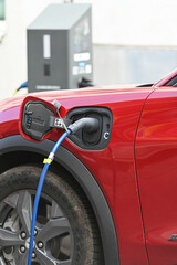 auto voiture vehicule electrique station recharge charge cable autonomie batterie