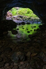 Rock bridge in the Zelske Jama cave, Rak river, Rakov Skocjan, Notranjska region, Slovenia, Europe