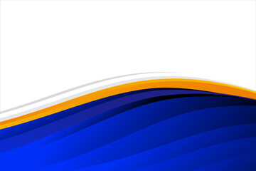 Blue yellow gradient wave abstract banner background